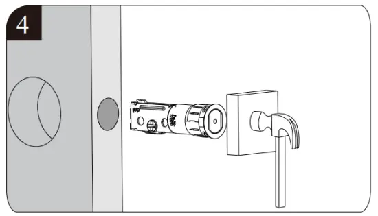 Install the latch and strike