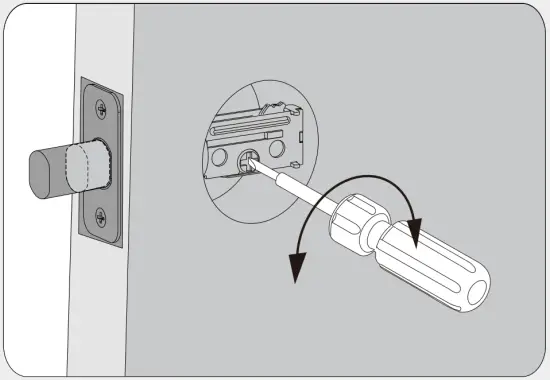 Install the latch and strike
