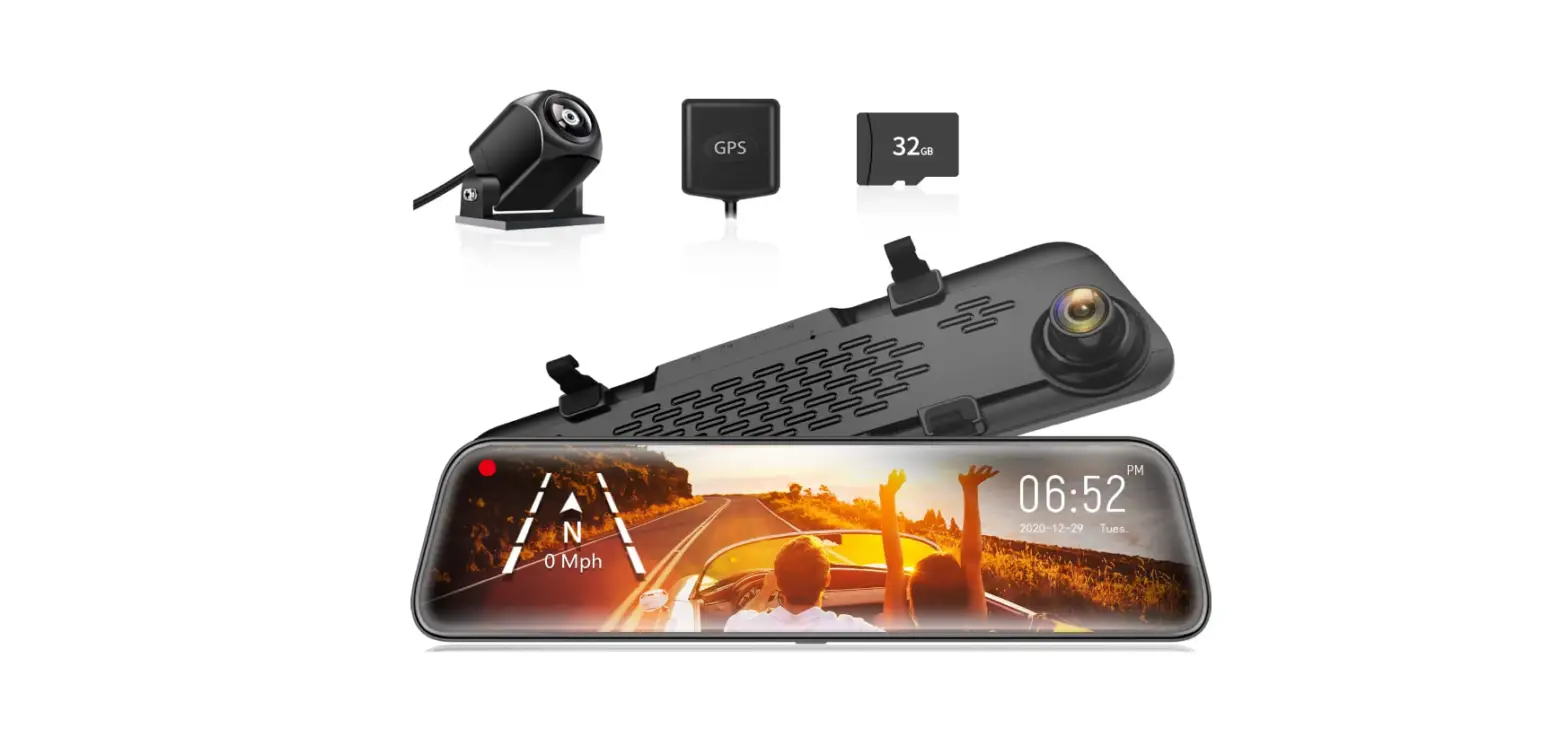 Wolfbox 12“ Mirror Dash Cam Backup Camera,1296p Full Hd Smart Rearview Mirror-complete Features/instruction Guide
