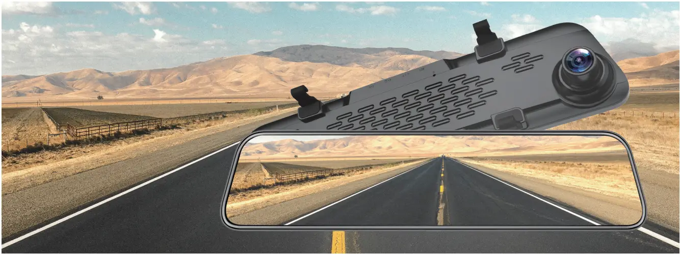 WOLFBOX-12-“Mirro=-rDash=-Cam-Backup-Camera-1296P-Fll-HD-Smart-Rearview-Mirror-fig-1