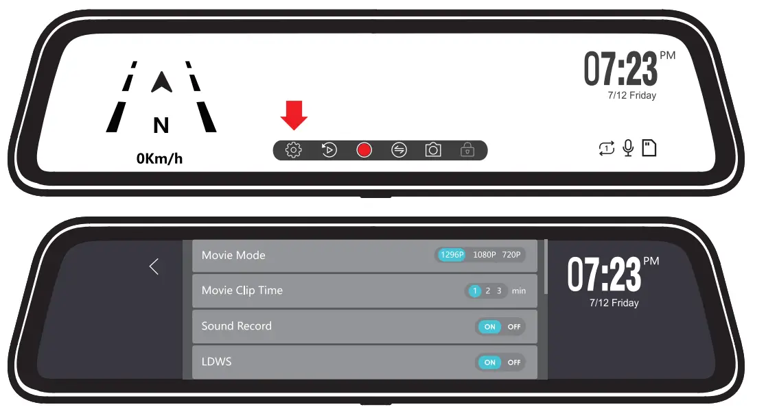 WOLFBOX-12-“Mirro=-rDash=-Cam-Backup-Camera-1296P-Fll-HD-Smart-Rearview-Mirror-fig-24