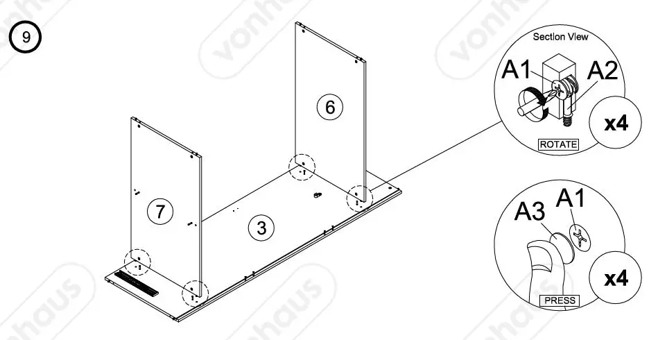 VonHaus-3000081-Koto 2 Drawer-2-Door-Wardrobe-fig12