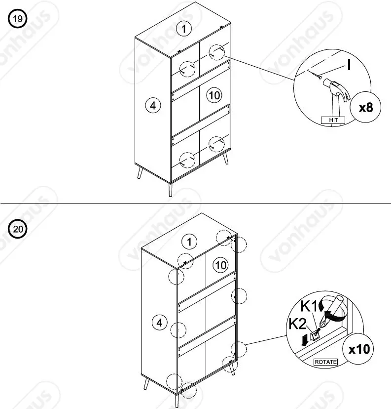 VonHaus-3000081-Koto 2 Drawer-2-Door-Wardrobe-fig19