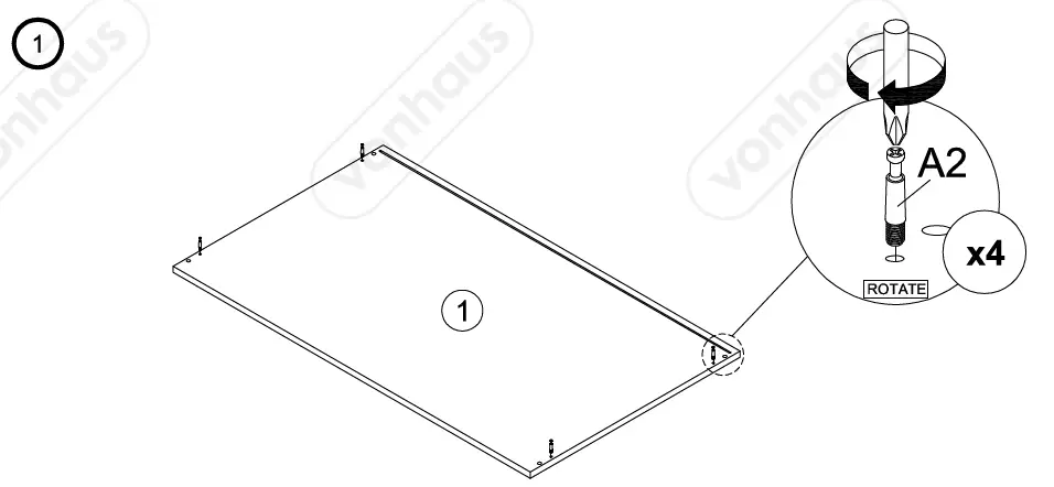 VonHaus-3000081-Koto 2 Drawer-2-Door-Wardrobe-fig4