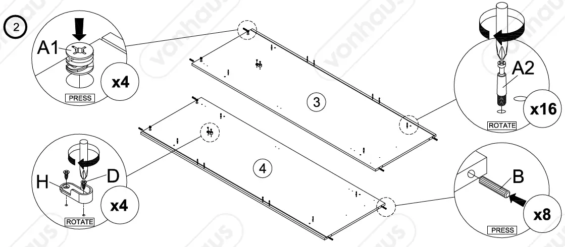 VonHaus-3000081-Koto 2 Drawer-2-Door-Wardrobe-fig5