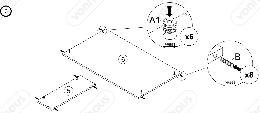 VonHaus-3000081-Koto 2 Drawer-2-Door-Wardrobe-fig6