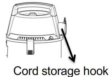 Midea MDC1516BR Dry Vacuum Cleaner - power
