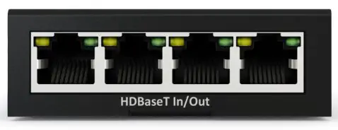 Solutions MS-0401 4-way HDBaseT - IP Gateway - Connectivity Overview - front