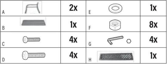 909-Outdoor-C072-Steel-Garden-Bench-Package-Content