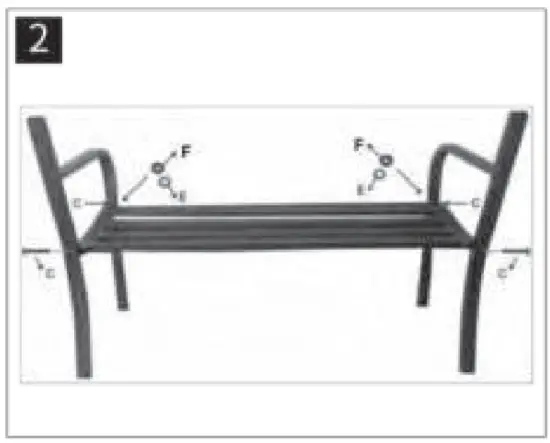 909-Outdoor-C072-Steel-Garden-Bench-Assembly