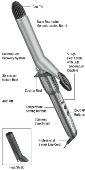 CONAIR CD107TP Infiniti Pro Nano Tourmaline Ceramic Curling Iron - Fig 1