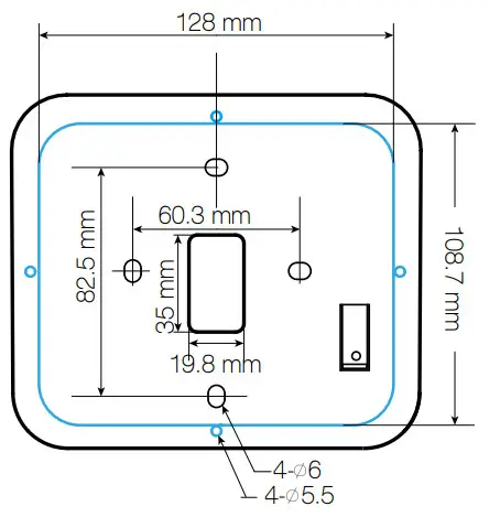 SOYAL AR 837 EA Graphic Display Multi Function Proximity Controller - Dimension