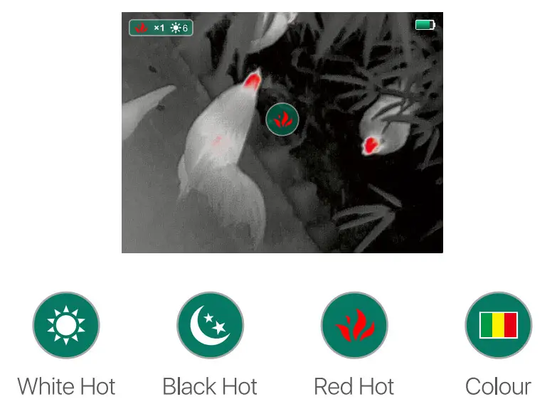 InfiRay DP09 Thermal Imaging Monocular with Camera - Shortcut Menu