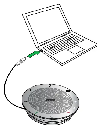 Jabra Speak 510 Portable USB and Bluetooth Speakers - Connecting