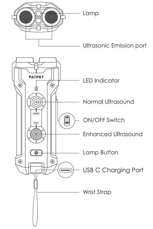 PATPET U20 Ultrasonic Dog Trainer - Figure 2