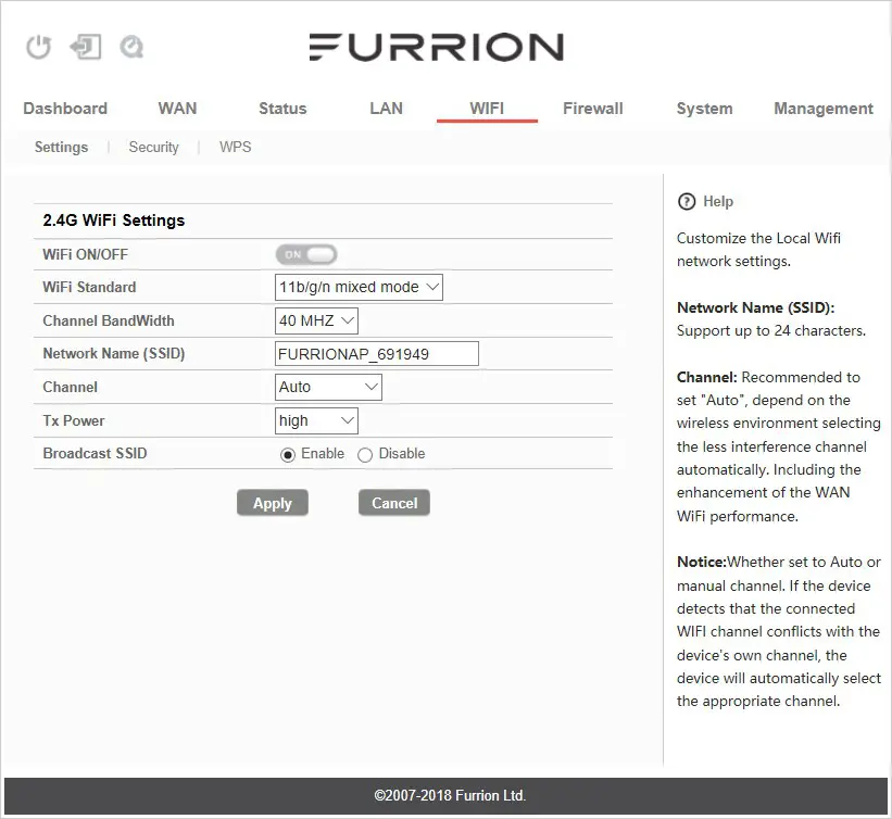 FURRION Wi-Fi Router - LAN, Wi-Fi, Firewall