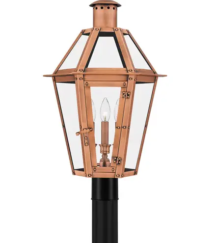 Quoizel Burd9015ac Burdett 3 Light 25 Inch Aged Copper Outdoor Post Lantern Installation Guide