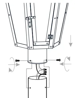 QUOIZEL BURD9015AC Burdett 3 Light 25 inch Aged Copper Outdoor Post Lantern-fig10
