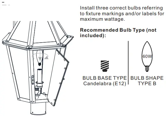 QUOIZEL BURD9015AC Burdett 3 Light 25 inch Aged Copper Outdoor Post Lantern-fig6
