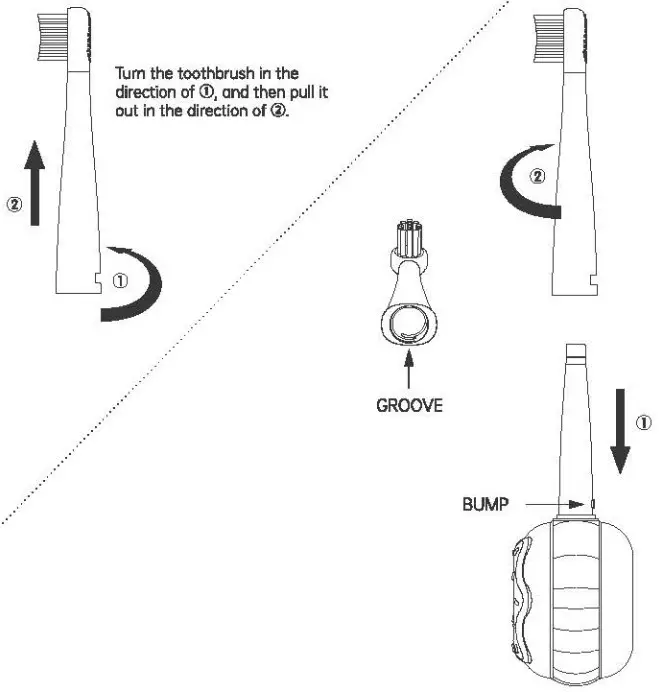 arpha X3 Plus Smart Sonic Musical Electric Toothbrush - brusg head
