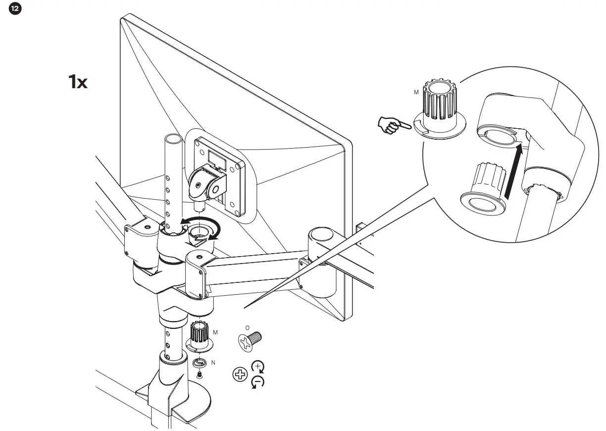 Innovative Design Works STX-3S-SLD-XXX Staxx Triple Articulating Monitor Mount - CONFIGURATION 11