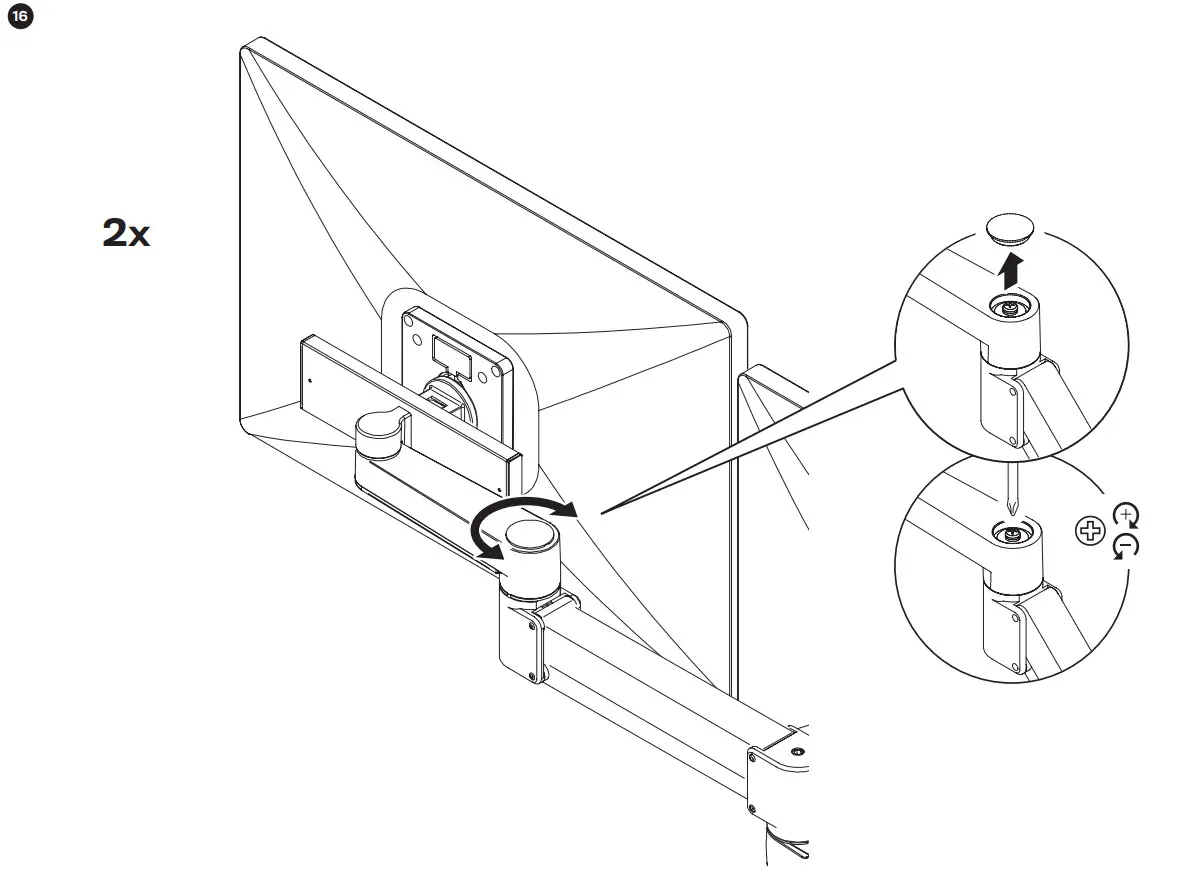 Innovative Design Works STX-3S-SLD-XXX Staxx Triple Articulating Monitor Mount - CONFIGURATION 15