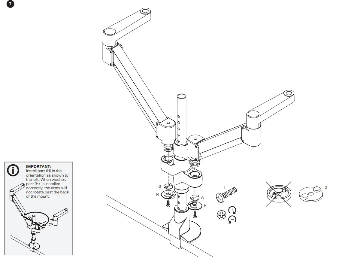 Innovative Design Works STX-3S-SLD-XXX Staxx Triple Articulating Monitor Mount - CONFIGURATION 5