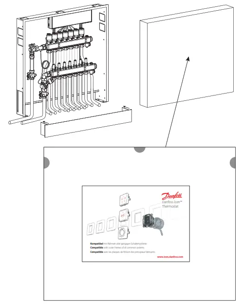 Danfoss UnoFloor Control Pre-Assembled Distribution Stations - 6