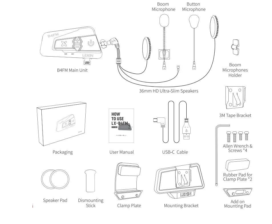 LEXIN-B4FM-Motorcycle-Bluetooth-Headset-1