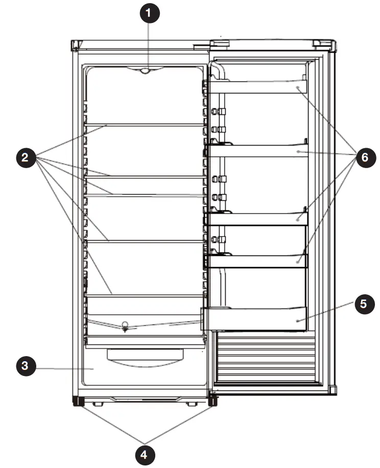 AKAI AK-331-UF 331L Upright Refrigerator - fig