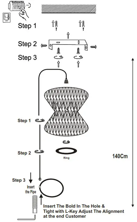 QAZQA 104827 Leonard FL 1 Off White - Product Overview 1