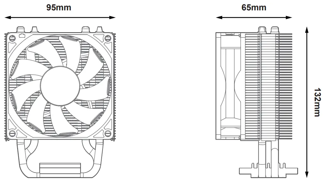 ZALMAN CNPS4X CPU Cooler RGB LED Fans - FIG 1
