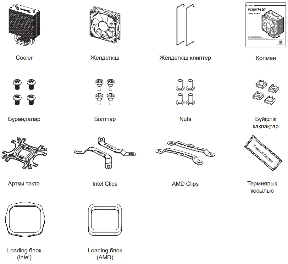 ZALMAN CNPS4X CPU Cooler RGB LED Fans - FIG 2