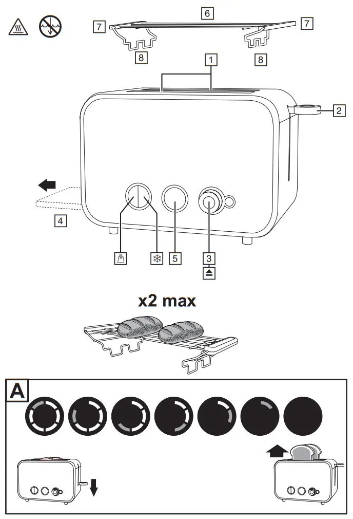 Russell Hobbs 26431 56 Distinctions 2 Slice Toaster - Fig