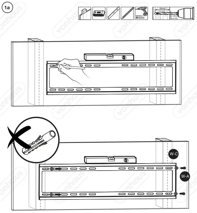 VonHaus 3005091 37-70 Inch Ultra Slim TV Wall Bracket - Figure 10