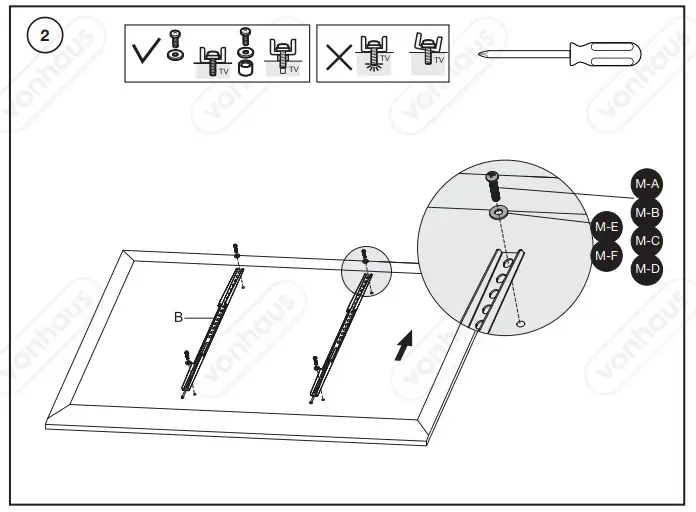 VonHaus 3005091 37-70 Inch Ultra Slim TV Wall Bracket - Figure 12