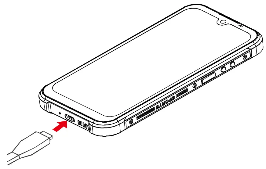 UNIWA W555 4G Smartphone - USB