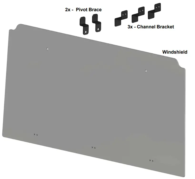 SUPERATV Polaris Ranger Midsize Printed Rear Windshield - Figure 1