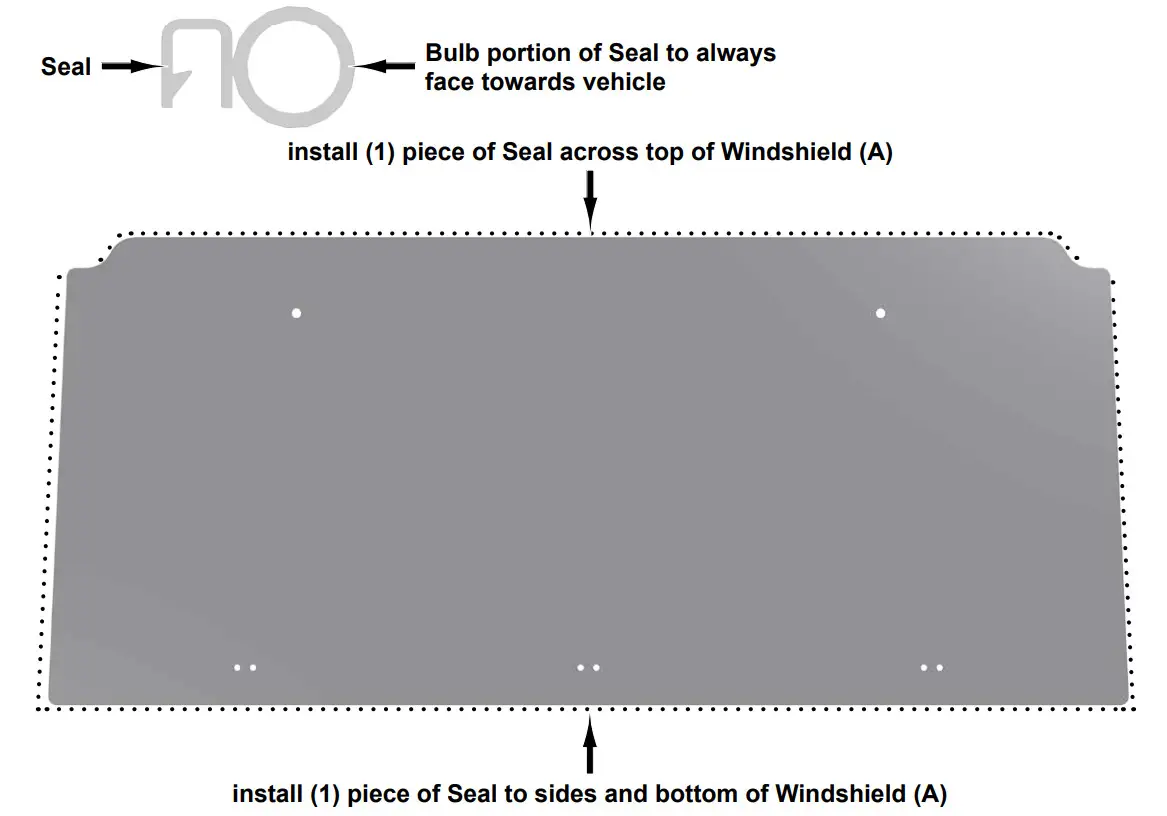 SUPERATV Polaris Ranger Midsize Printed Rear Windshield - Figure 3