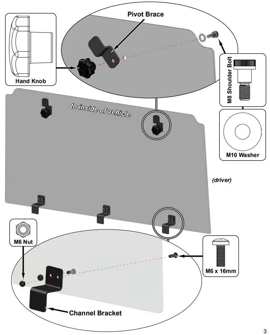SUPERATV Polaris Ranger Midsize Printed Rear Windshield - Figure 4