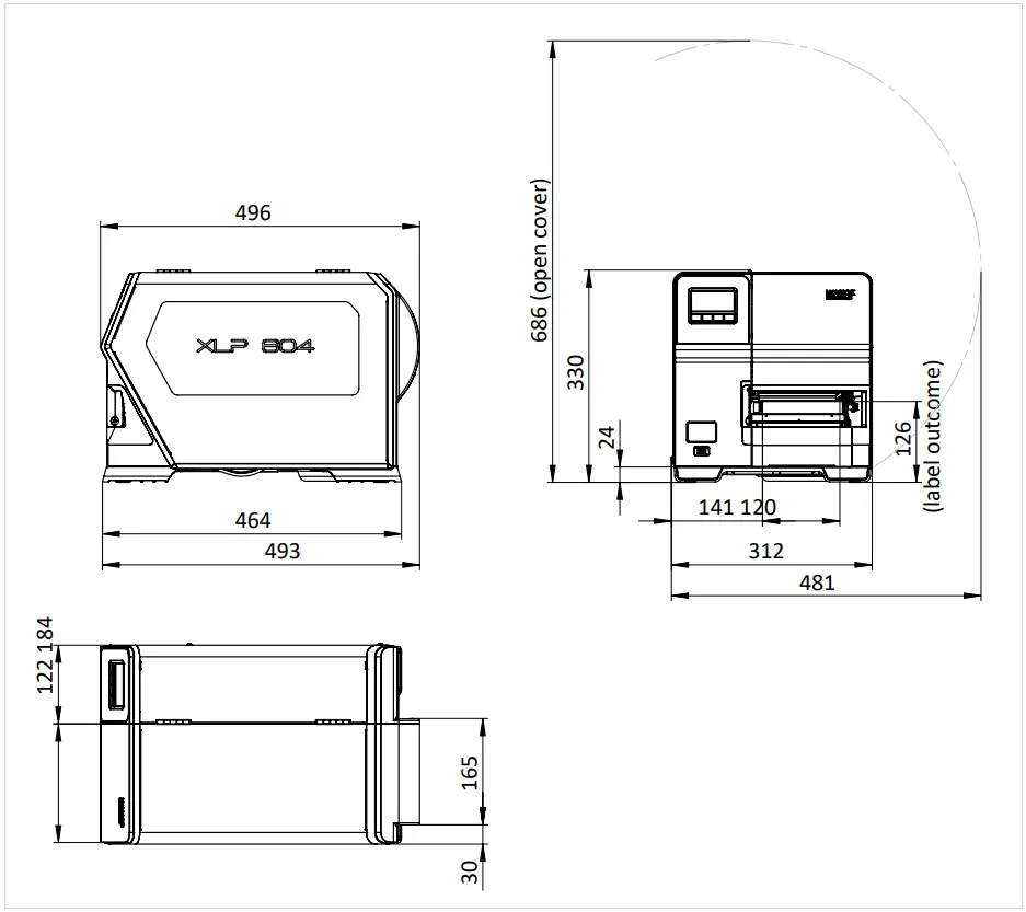 NOVEXX SOLUTIONS XLP 604 605 606 Label Printer - FIGURE 3