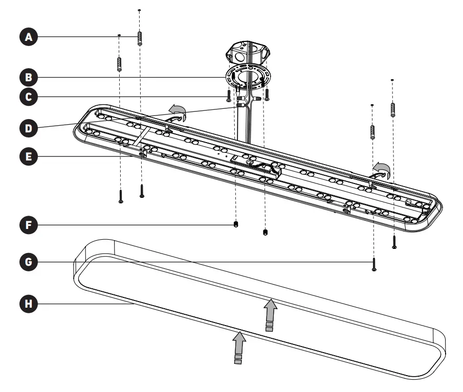 artika FM05 EUR MG Europa 36 LED Flush Mount Light - fig 9