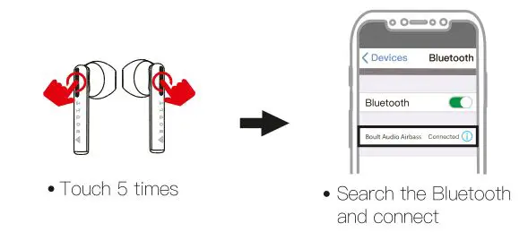 BOULT AUDIO Xpods Pro Air bass - Clear the pairing record of earbuds and mobile phones