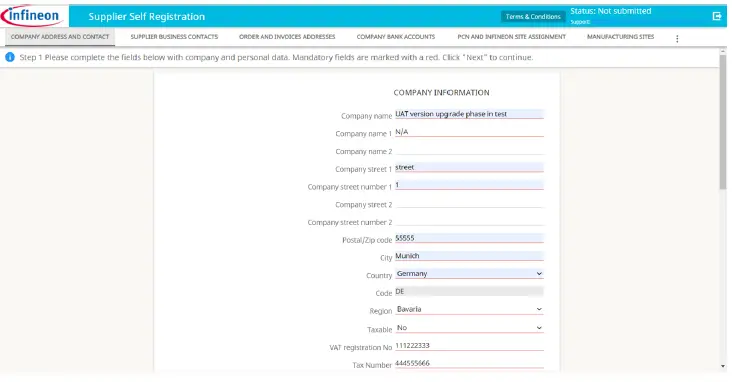 infineon Supplier Registration Training Guide-5