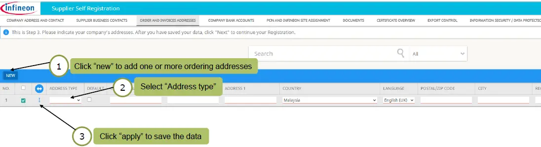 infineon Supplier Registration Training Guide-7