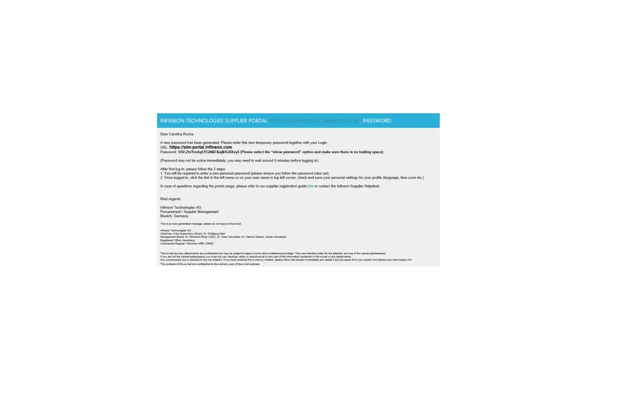 Infineon Supplier Registration Training Guide Instructions Infineon Supplier Registration Training Guide Instructions