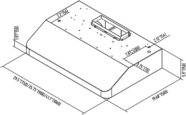HSHC02-36-A - Product Dimensions 1