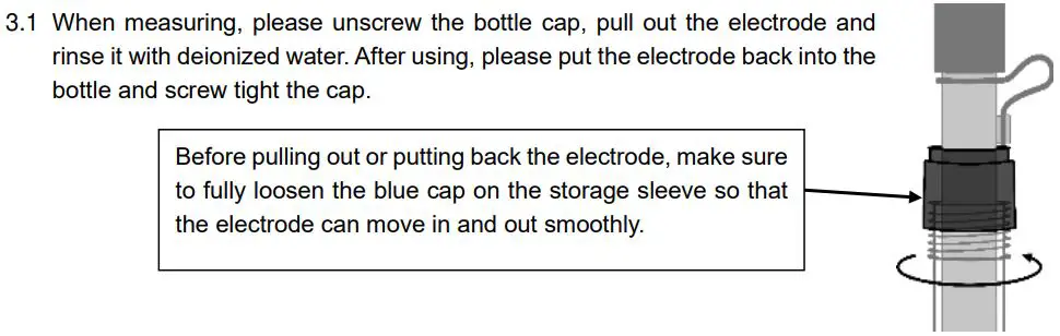 APERA 801 Pure Water Combination pH Electrode User Manual - Usage and Maintenance