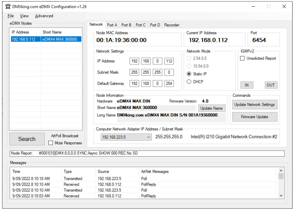 DMXking eDMX4 MAX DIN ArtNet-sACN to DMX Controller 3