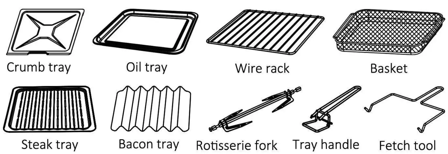 RoomTec AIRFRYEROVEN 001 Large 26 QT Air Fryer Toaster Oven - Figure 1